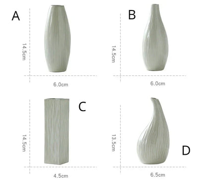 Classic White Ceramic Table Vase