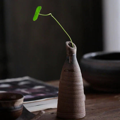 Handmade Classic Brown Table Vase Set