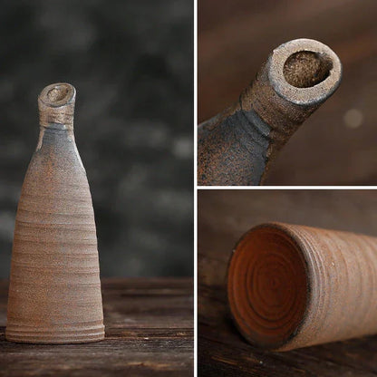 Handmade Classic Brown Table Vase Set