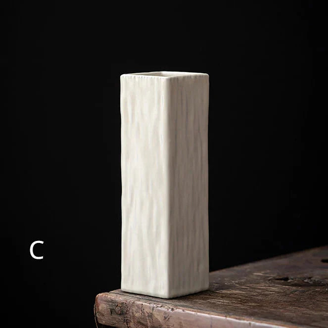Classic White Ceramic Table Vase